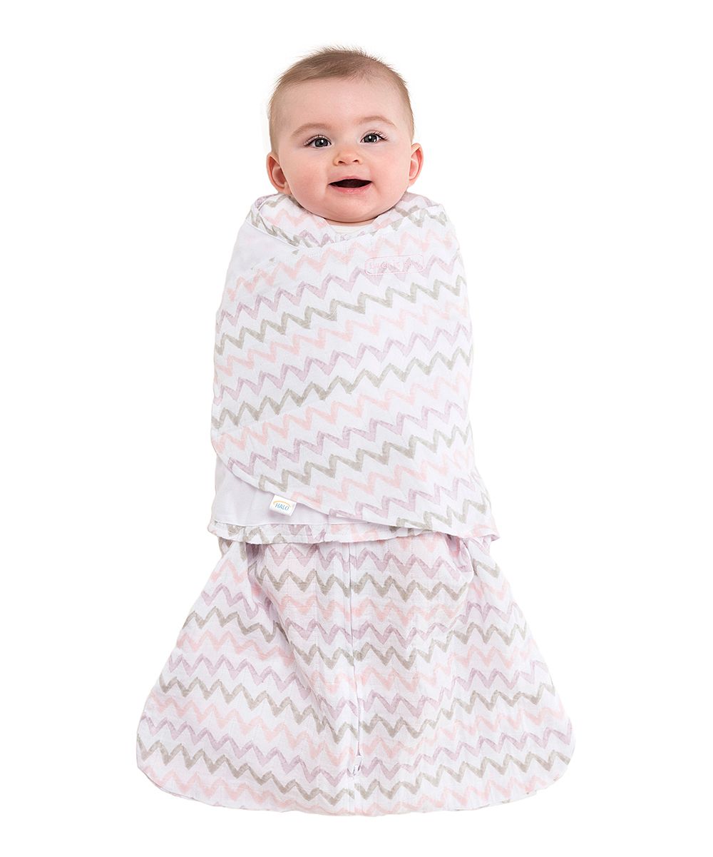 HALO Swaddle Blankets - Pink & Gray Chevron Swaddle | Zulily