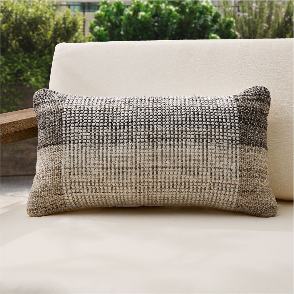 Outdoor Natural Half Block Pillow | West Elm (US)