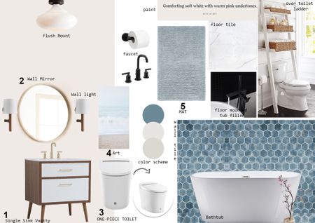 Bathroom Inspo

Milk Glass Flush Mount | Round Wall Mirror | Pastel Wall Art | Walnut Sconce Light | Single Sink Vanity | Tankless Toilet | Widespread Faucet | Blue Bath Mat | Freestanding Bath Tub | Matte Black Tub Faucet | Over-the-Toilet Ladder 

#LTKActive #LTKstyletip #LTKhome