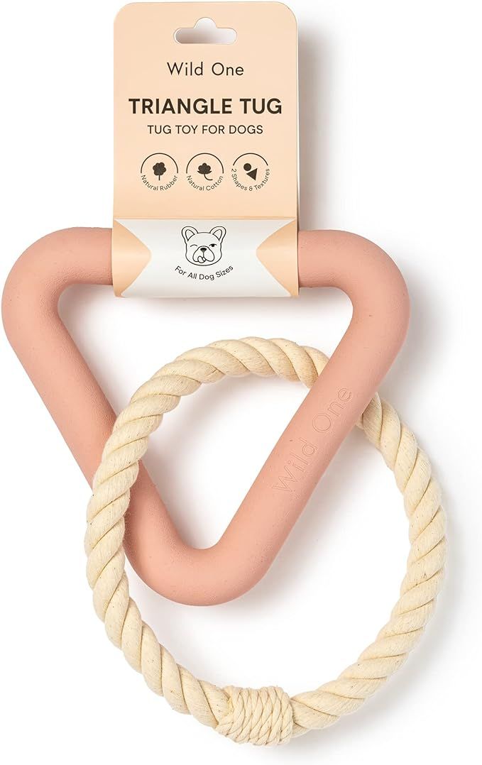 Wild One Triangle Tug Dog Toy for Medium and Large Breeds, Rope Toy (Pink) | Amazon (US)