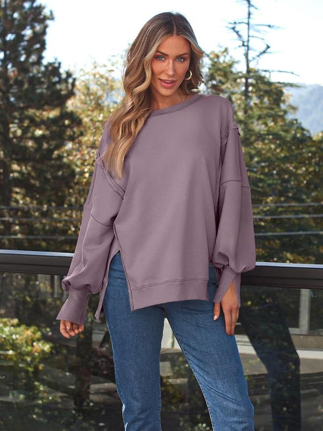 Trendy Queen Womens Oversized Sweatshirts Hoodies Crewneck Shirts Fall Outfits Fashion Teen Girls... | Amazon (US)