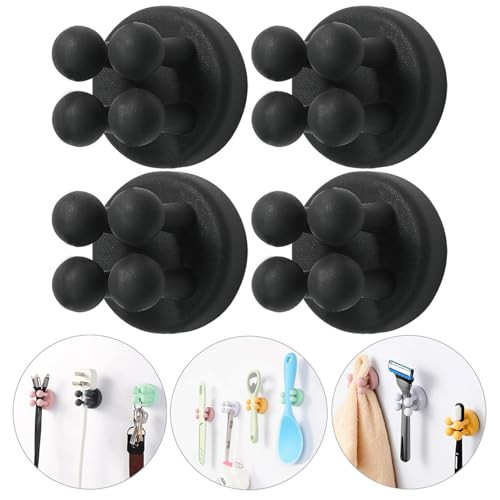 Razor Holder Shaver Hook Hanger Stand - 4Pcs Silicone Toothbrush Holders for Shower Wall Mounted Self Adhesive Cute Utility Bathroom Kitchen Organizer Storage Hook for Hanging Loofah Towel Tooth Brush | Amazon (US)