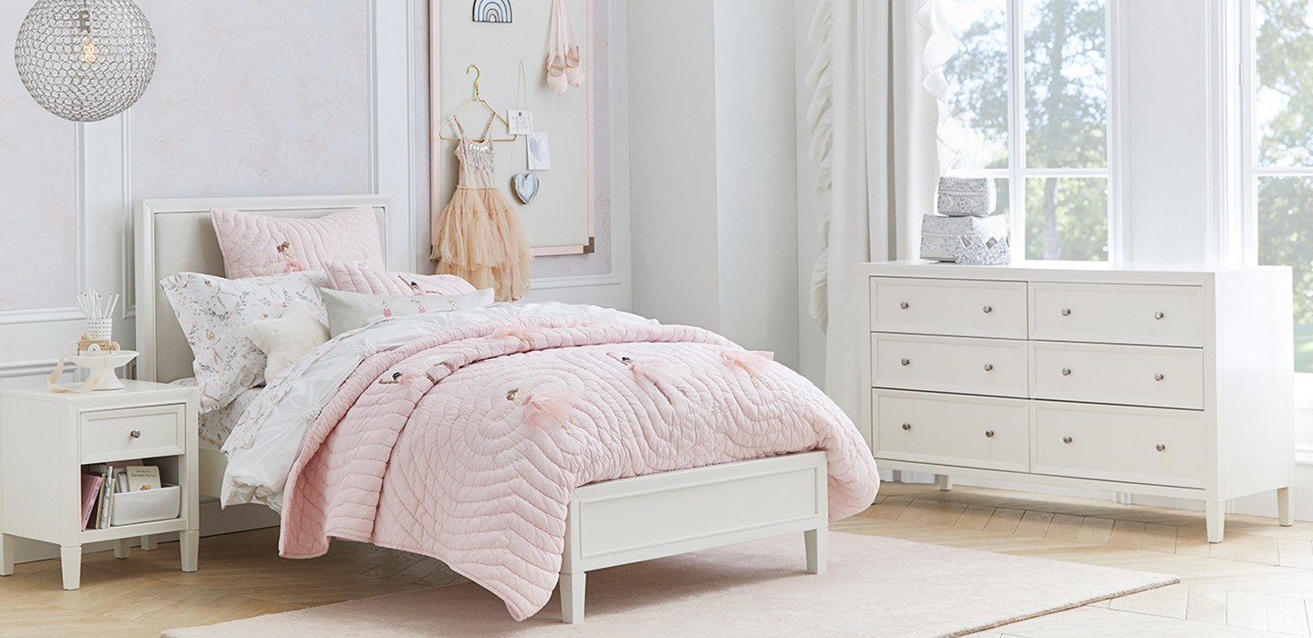 Parker Upholstered Bed | Pottery Barn Kids
