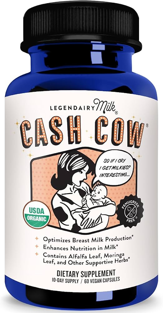 Legendairy Milk Cash Cow Lactation Supplement, Moringa, Alfalfa, and Goat's Rue Breastfeeding Sup... | Amazon (US)