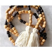 Wood Bead Gardland Wooden Beads Mantel Fire Place Decor Home Tassel | Etsy (US)