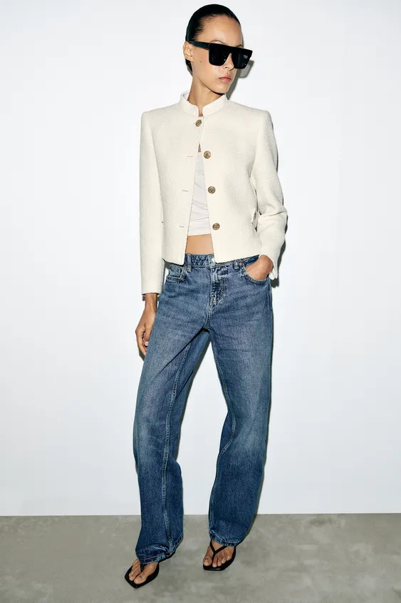 STRUCTURED CROPPED BLAZER | Zara US