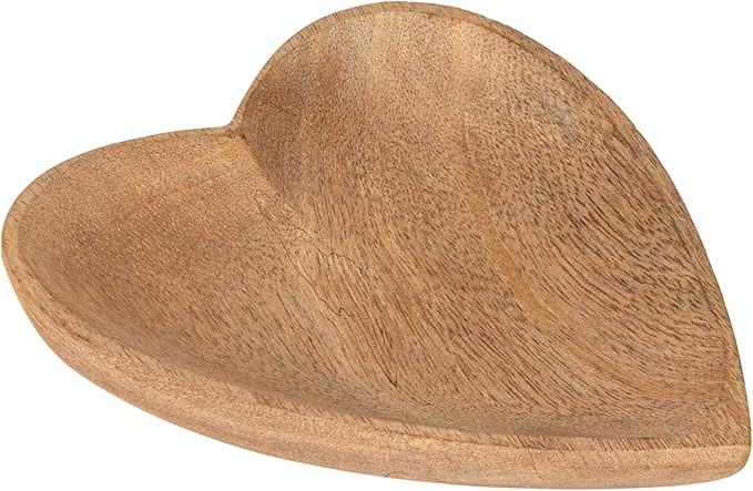 Bloomingville Mango Wood Heart Shaped Bowl Brown, 1 Count (Pack of 1) | Amazon (US)