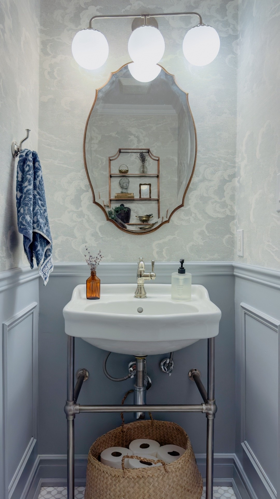 I love how this makeover turned out. Now I’m wondering if I should wallpaper the ceiling 👀 
#powderroom #roommakeover

#LTKHome