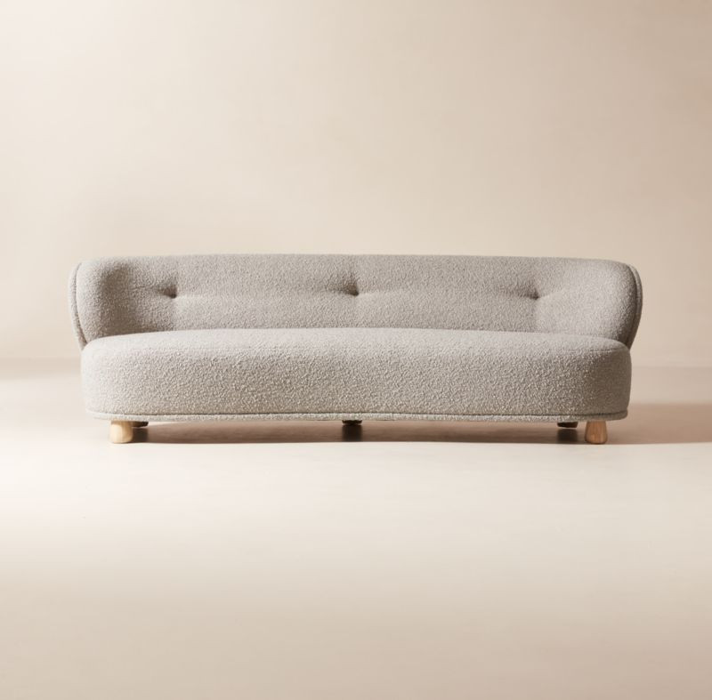 Leonne 90" Grey Boucle Sofa by goop + Reviews | CB2 | CB2