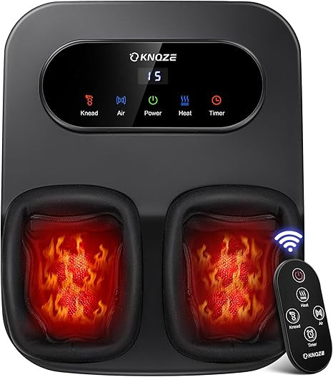KNQZE Foot Massager with Heat and Remote, Shiatsu Deep Kneading Feet Massager for Plantar Fasciit... | Amazon (US)