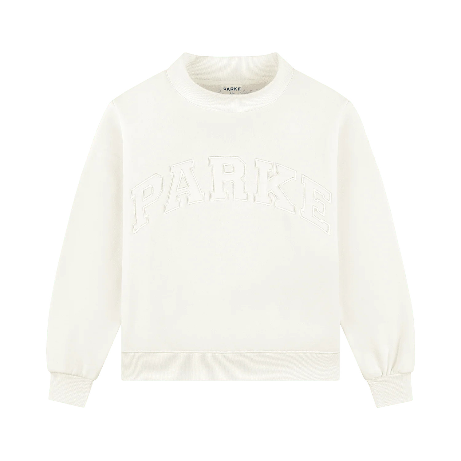 Bridal Varsity Mockneck - Pearl + White | Parke