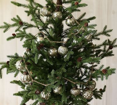 Antique Silver Mercury Glass Ornament Garland - 6' | Pottery Barn (US)