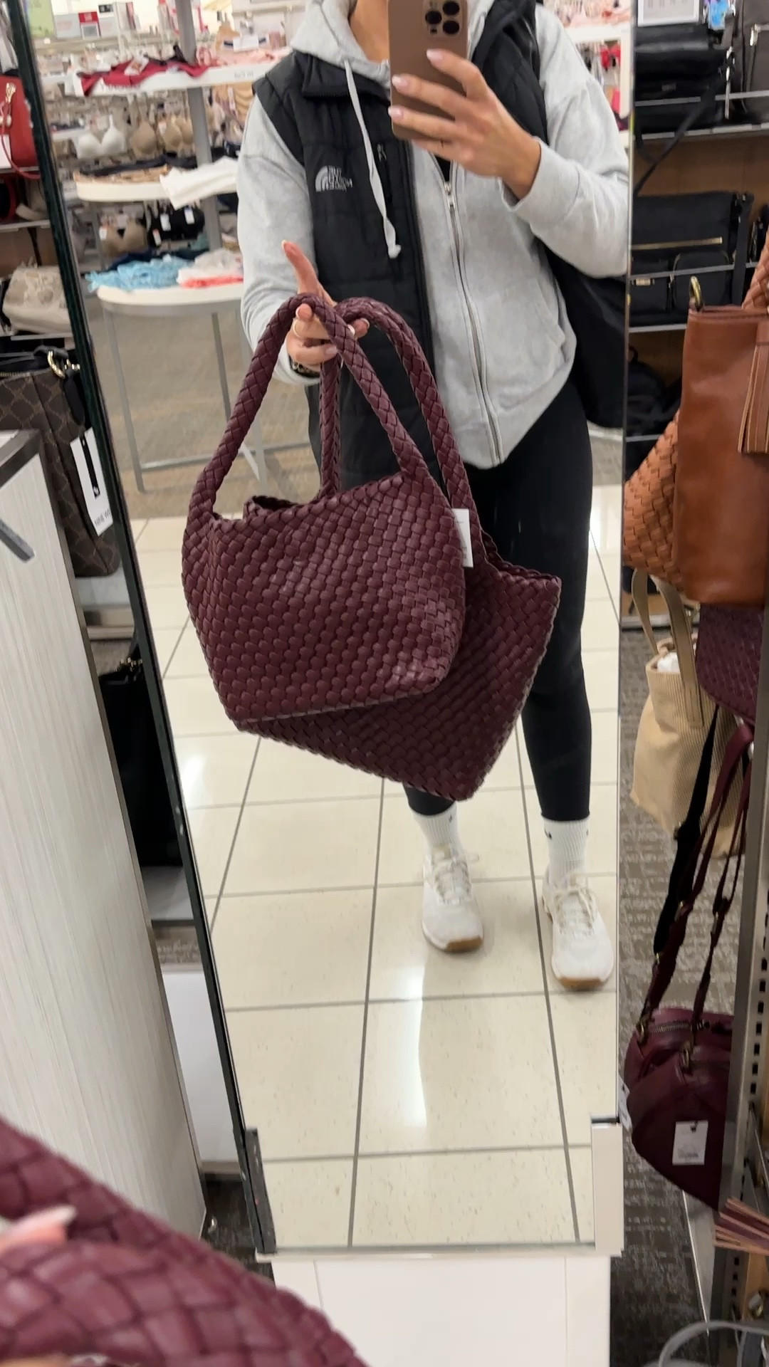The cutest maroon woven tote purse in two different sizes! 

#LTKFindsUnder100 #LTKItBag #LTKWorkwear