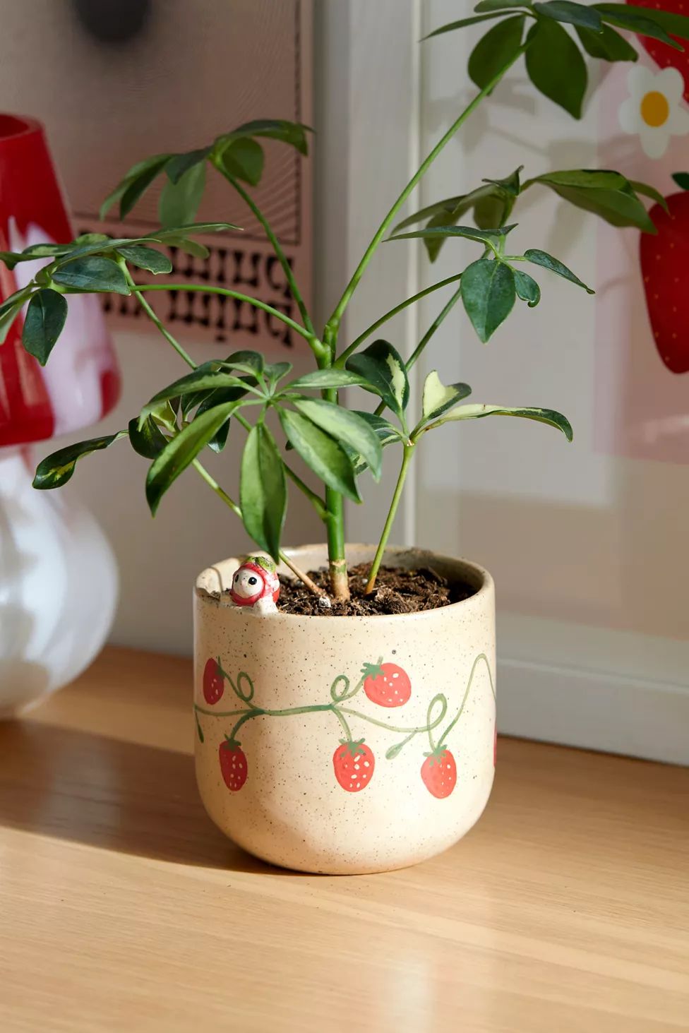 Strawberry Cat Planter | Urban Outfitters (US and RoW)