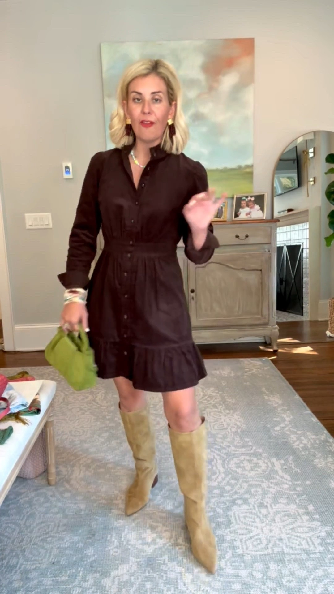 Sizing:
Dress - small
Boots - 38 tts 

Codes:
Avara - mixandmatch15
Allie + Bess - Catherine20

#LTKOver40 #LTKSeasonal #LTKdayinmylife