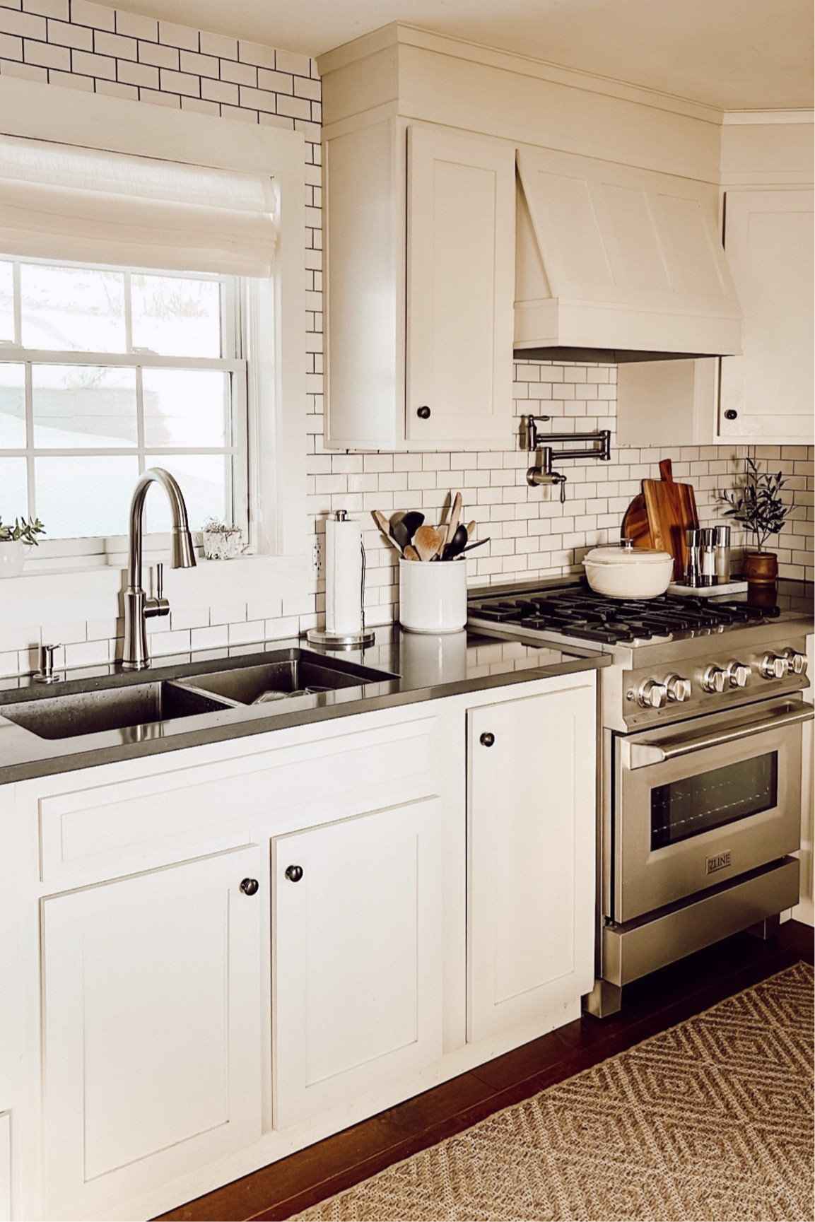 Our first mini project of 2025 is a kitchen refresh! We recently updated our sink faucet to coordinate with the pot filler above our range. Next up is the hardware! Switching from oil rubbed bronze to an aged brass. Can’t wait to see how mixed metals look in this space. 

#LTKHome