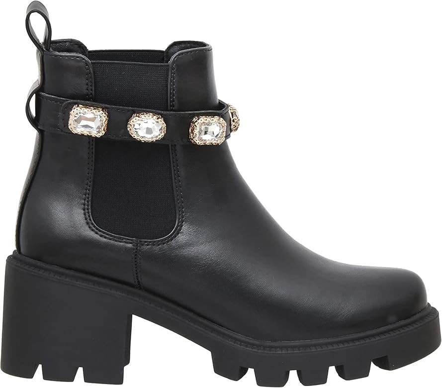 CUSHIONAIRE Women’s Julie Chelsea Boot With Jeweled Strap + Memory foam | Amazon (US)