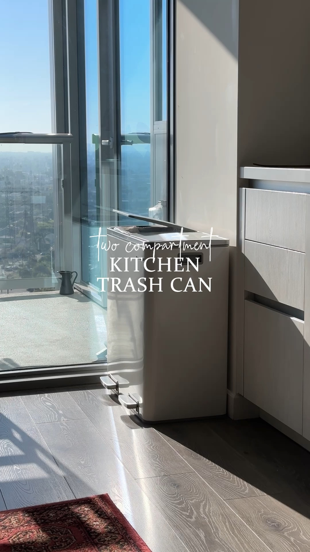 Aesthetic Kitchen Trash Can with 2 Compartments (makes recycling easy) ♻️

#LTKxPrime #LTKVideo #LTKhome