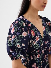 Puff Sleeve Smocked Mini Dress | Gap (US)