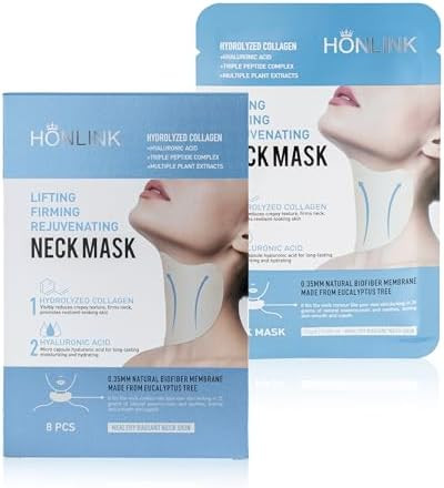 Collagen Neck Mask, Hydrating Neck Care Masks with Hyaluronic Acid, Collagen & Peptides, Moisture... | Amazon (US)