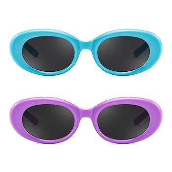 YuJian 2PACK Kids Sunglasses for Girls Boys Oval Small Frame Toddler Shades UV 400 Protection Age... | Amazon (US)