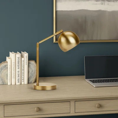 19" Golden Metal Desk Lamp | Wayfair North America