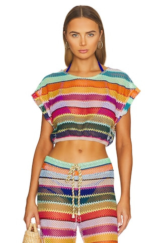 PQ Renee Crop Top in Calypso from Revolve.com | Revolve Clothing (Global)