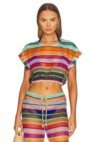 PQ Renee Crop Top in Calypso from Revolve.com | Revolve Clothing (Global)