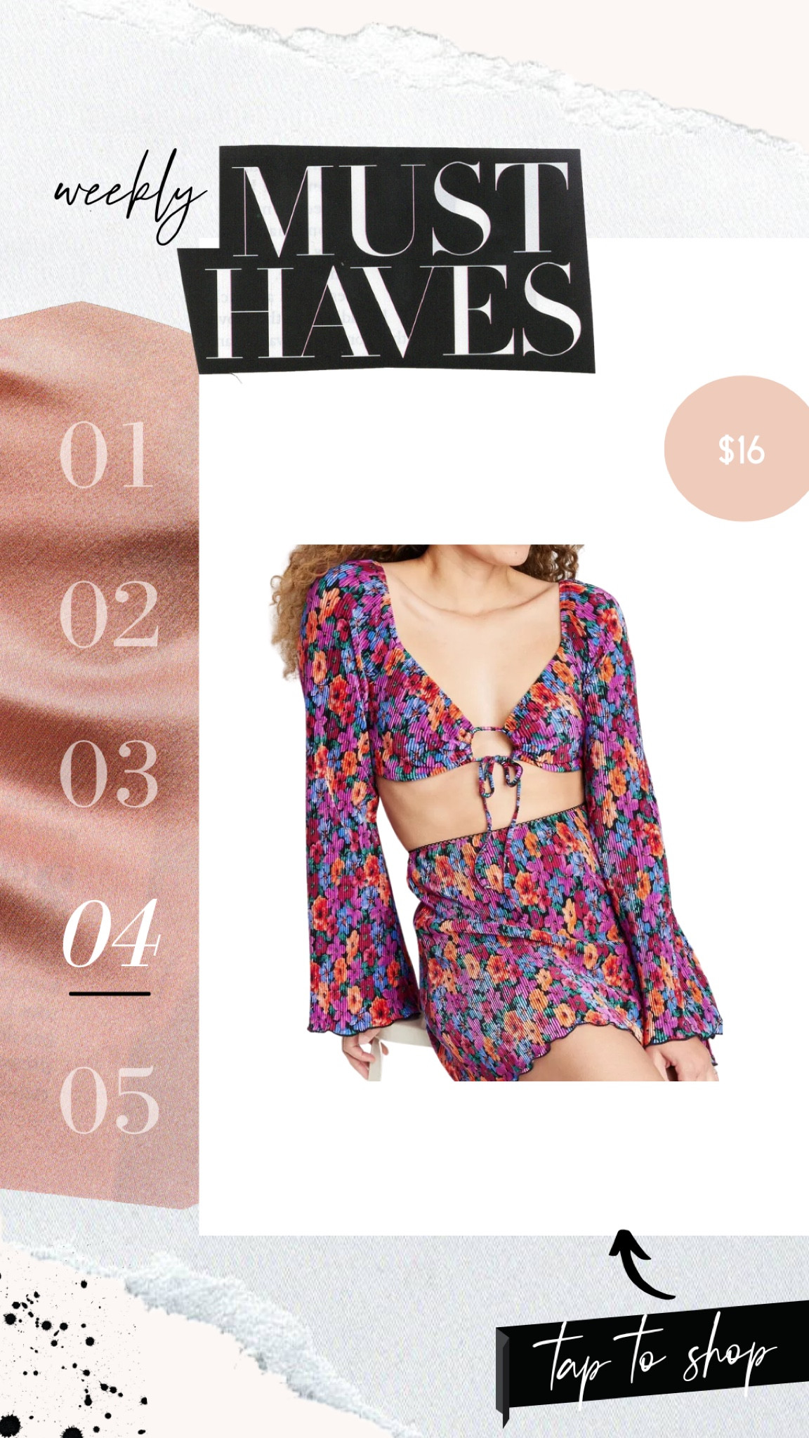 Floral tie top // on sale! 