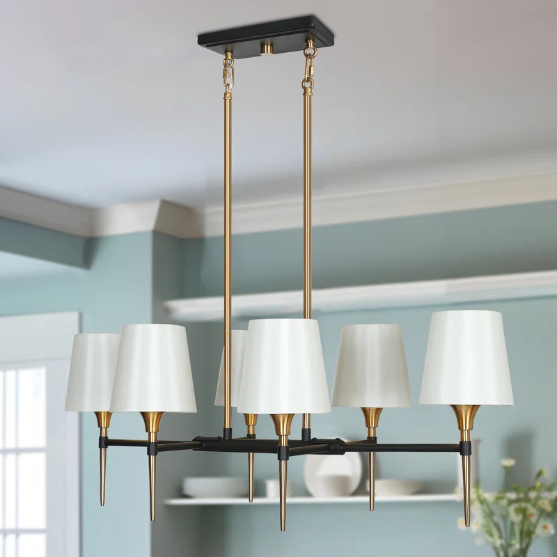 House of Hampton® Degroat 6 - Light 31"W Kitchen Island Linear Chandelier & Reviews | Wayfair | Wayfair North America