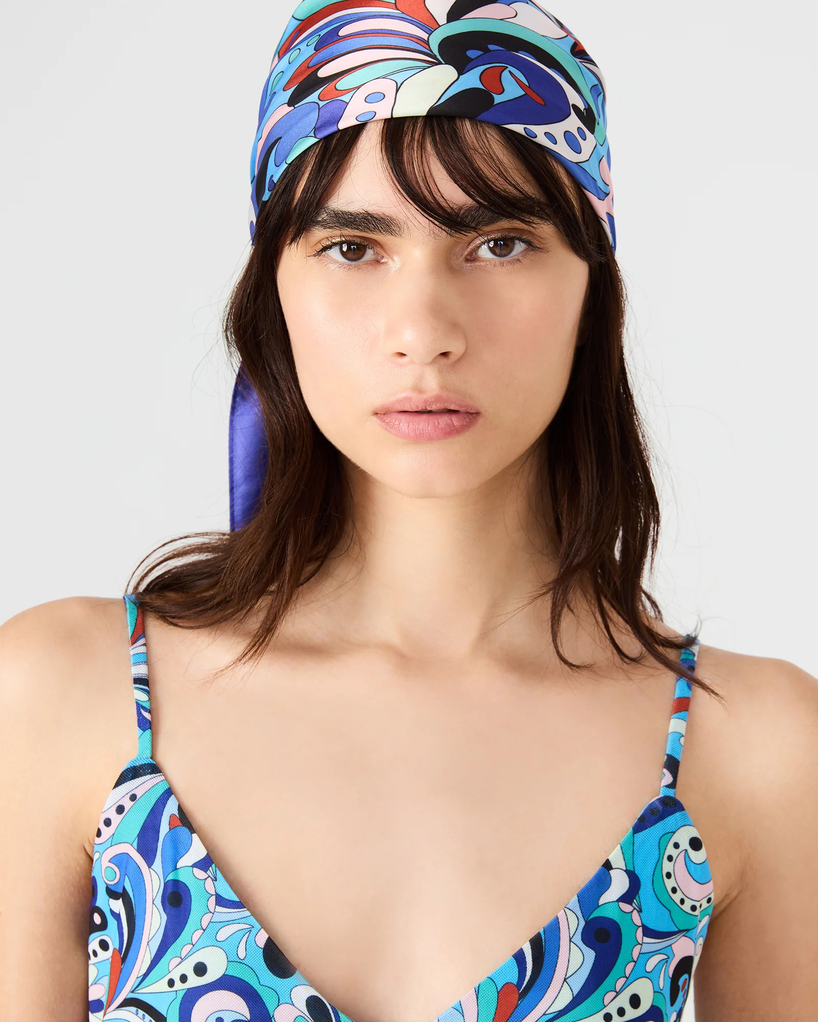 SHEILA Teal Paisley Sleeveless V-Neckline Printed Slip Mini Women's Dress | Steve Madden (US)