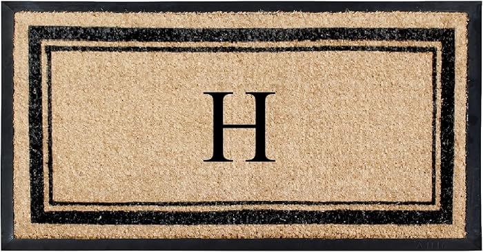 A1HC Natural Rubber & Coir Doormat 24x48 Monogrammed, Anti-Shed Treated Durable Mats for Entrance... | Amazon (US)
