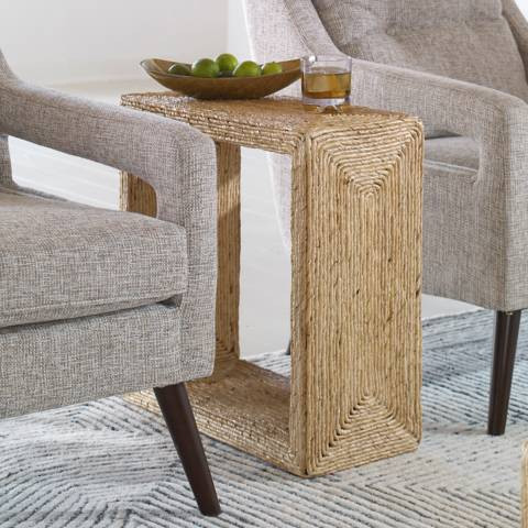 Uttermost Rora 22" Wide Banana Plant Square Accent Table | LampsPlus.com