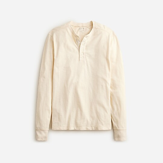 Garment-dyed slub cotton henley | J. Crew US