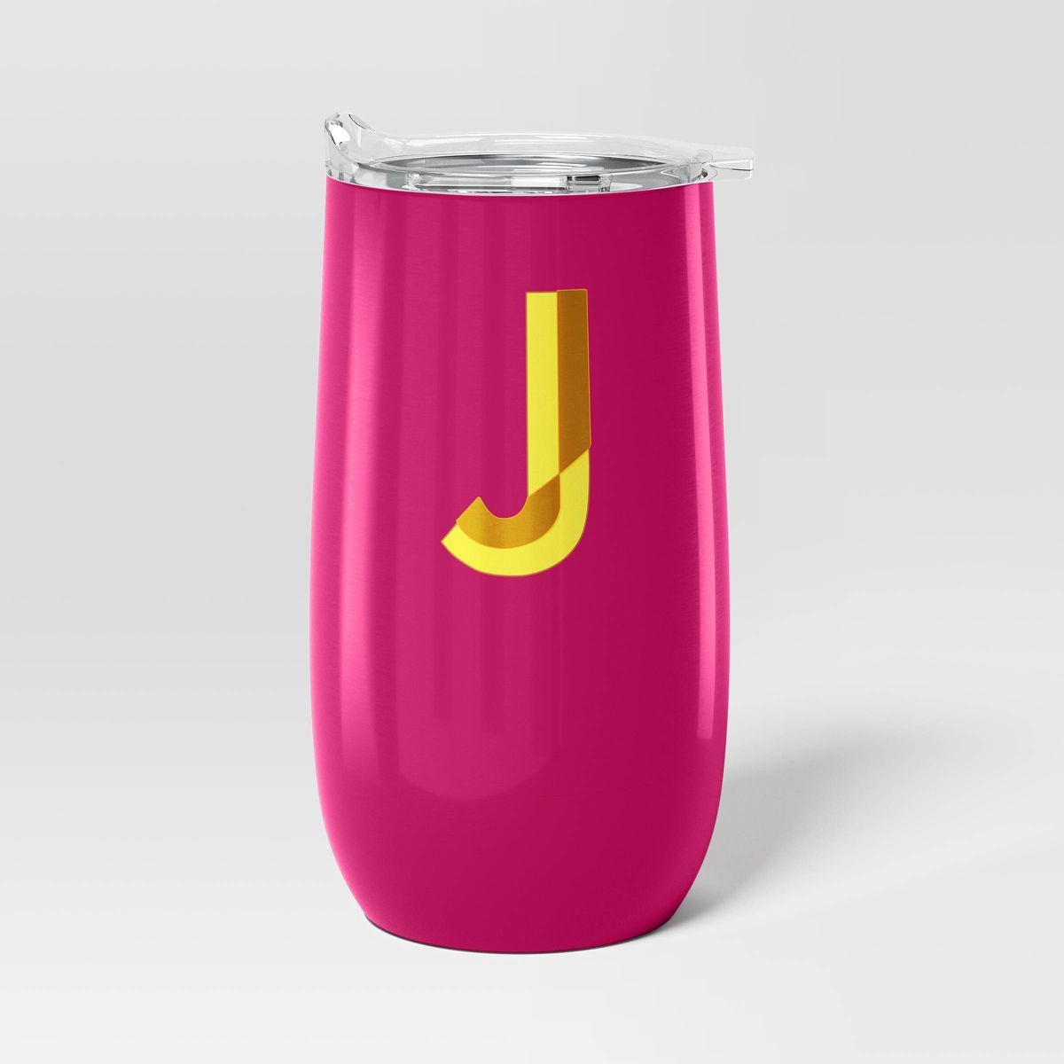 11.4oz Stainless Steel Double Wall Non-Vacuum Wine Tumbler with Slide Lid "J" Vibrant Pink - Opal... | Target