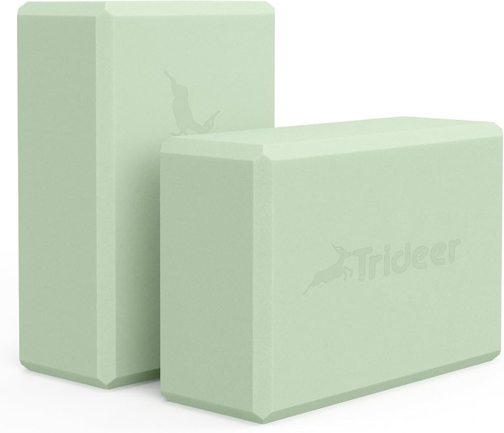Trideer Yoga Blocks 2 Pack, Soft Non-Slip Foam Blocks with Beveled Edges for Alignment and Stretc... | Amazon (US)