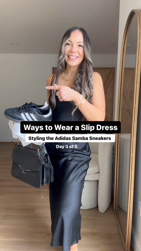 Fall outfit inspo. The perfect blend of style and comfort with this slip dress and hoodie combo. Adding the super trendy Adidas Sambas to complete my fall casual outfit. Do you like these sambas sneakers? 

#LTKshoecrush #LTKVideo #LTKstyletip