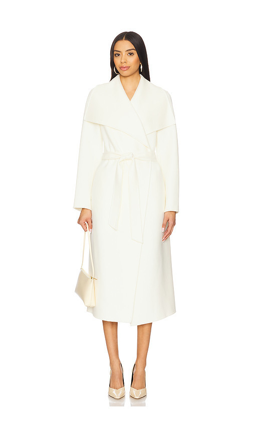 Mackage Double Face Long Wool Coat in Ivory. Size L. Also in M. | Revolve Clothing (Global)
