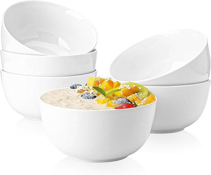 Sweese Cereal Bowl, 20 Oz Soup Bowls Set of 6, Chip Resistant, Dishwasher & Microwave Safe, Porce... | Amazon (US)