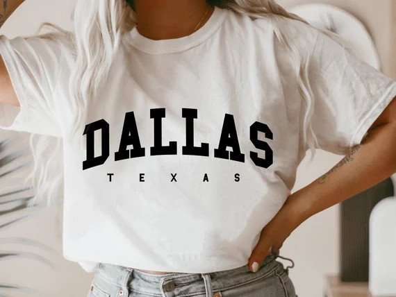 Dallas Tshirt Dallas Shirt for Women Dallas Texas Tshirt - Etsy | Etsy (US)