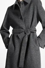 BELTED HERRINGBONE WOOL COAT | COS (EU)