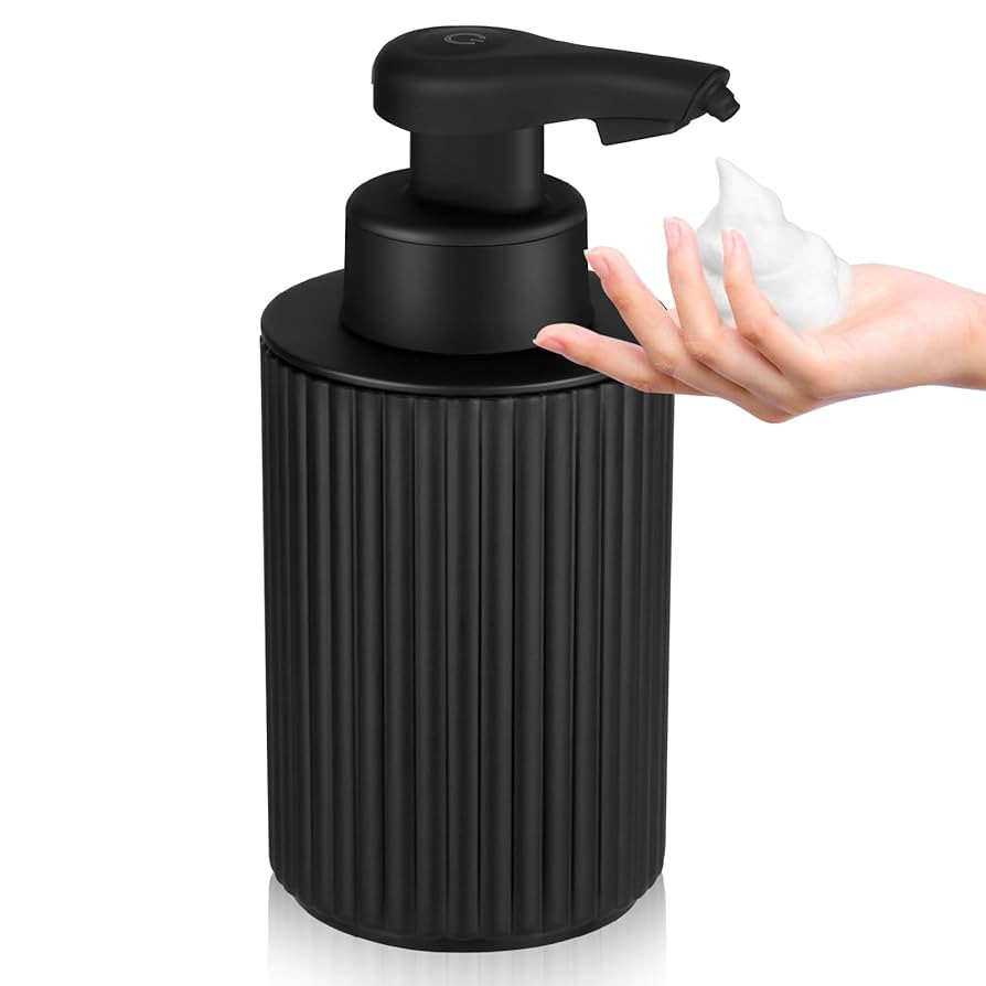 Automatic Soap Dispenser Foaming Touchless: 9oz Black Plastic - Rechargeable Electric Smart Auto ... | Amazon (US)