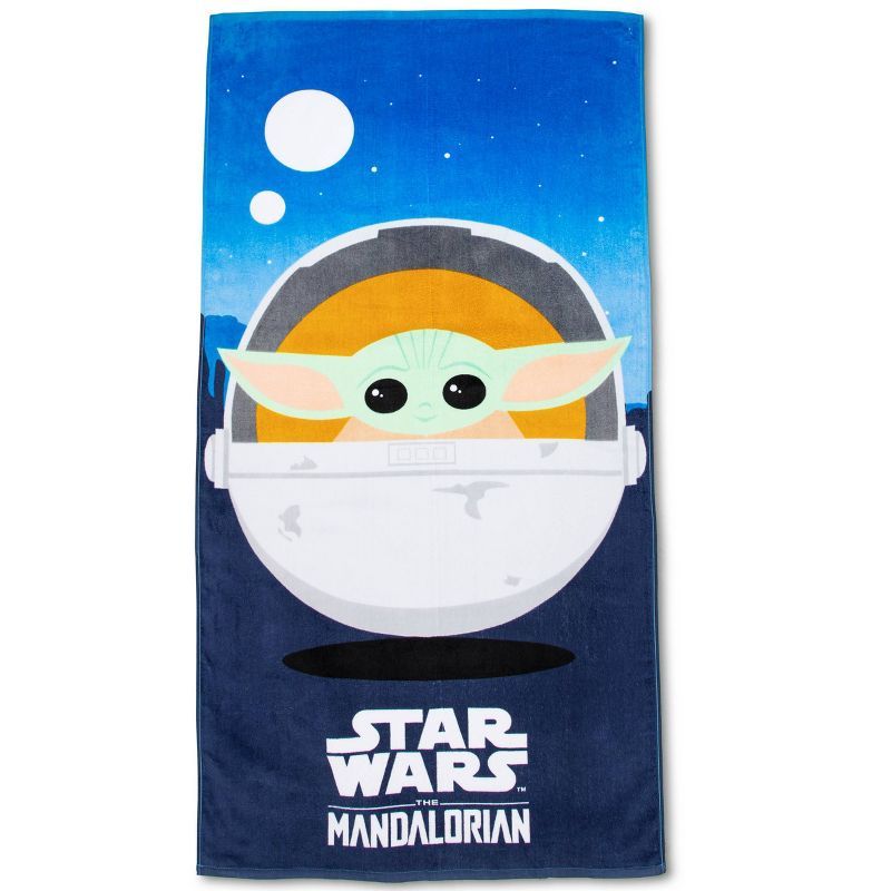 Star Wars: The Mandalorian Beach Towel Green/Blue | Target