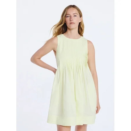 Free Assembly Women s Sleeveless Pleated Mini Dress Sizes XS-XXL | Walmart (US)