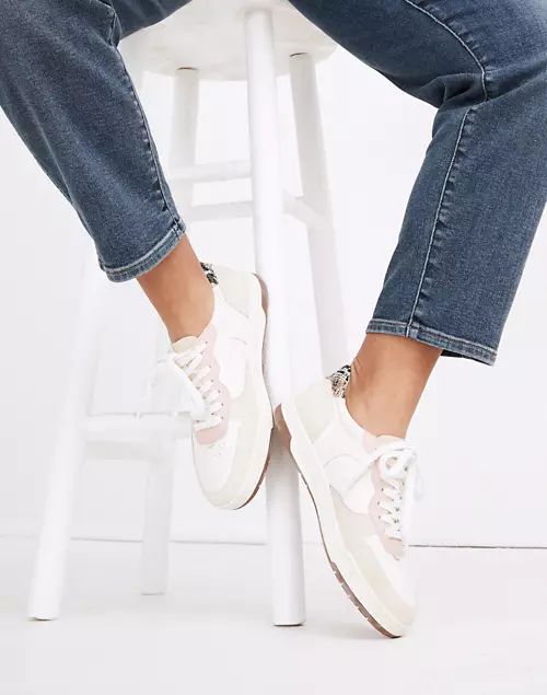 Court Sneakers in Colorblock Suede and Snakeskin Embossed Leather | Madewell