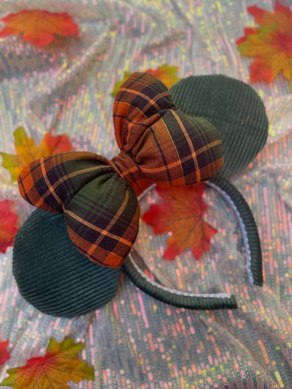 Corduroy Fall Minnie Ears - Etsy | Etsy (US)