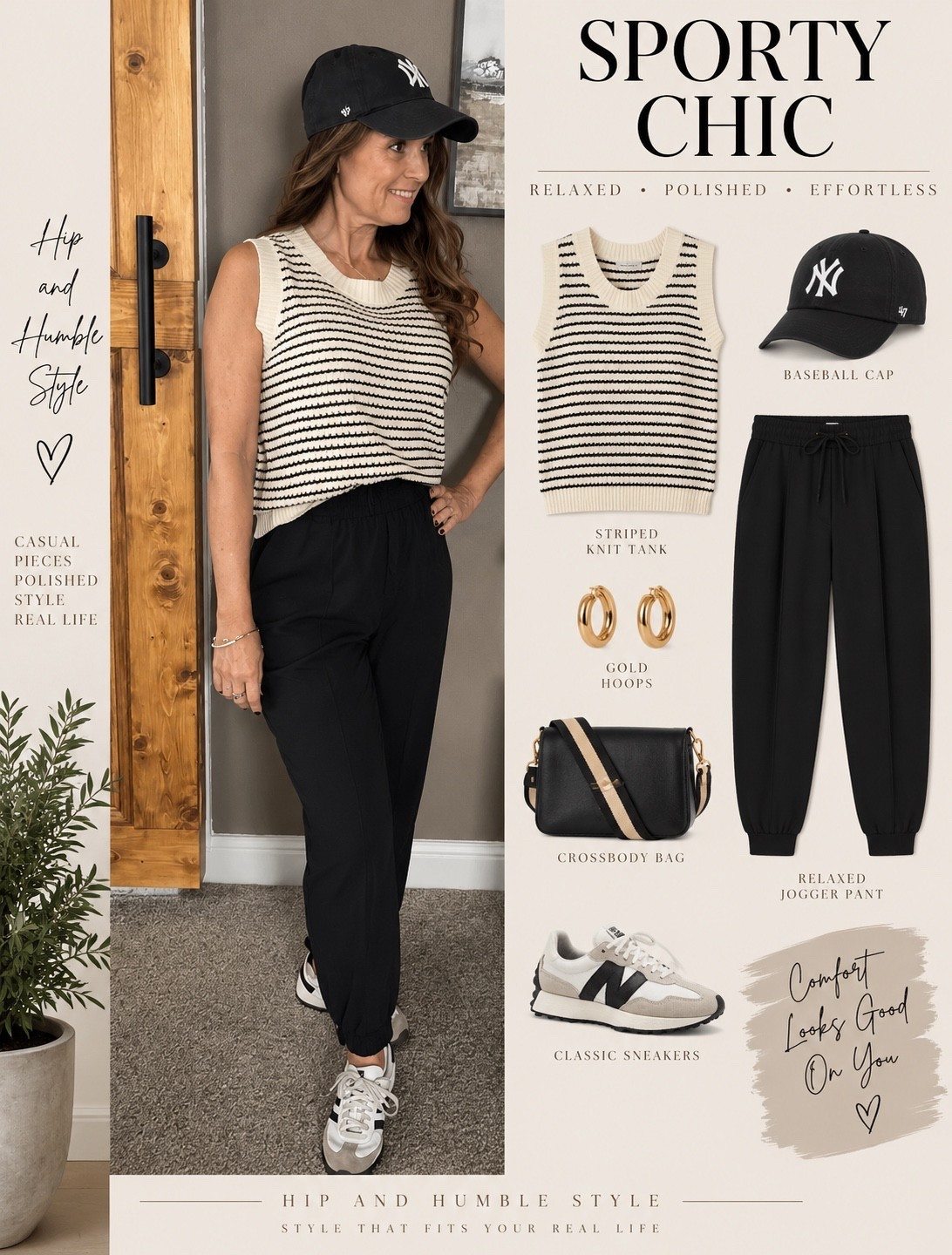 Easy and cute had a baby this would be it- sporty, chic and classic black and white - comfy pants versatile for so many outfits and color options

#LTKootd #LTKActive #LTKgrwm