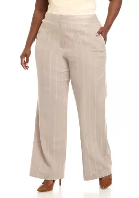 The Limited Women's Plus Size Linen Wide Leg Pants - - | Belk