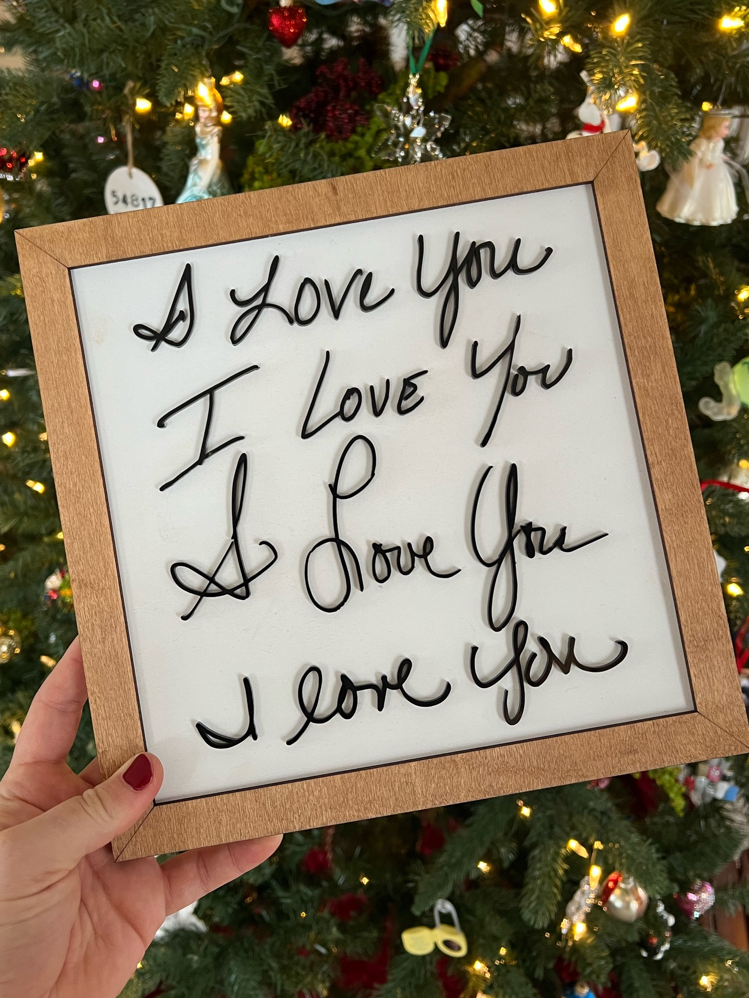 The sweetest gift for baby’s nursery 🤍 I Love You in all 4 of our parents handwriting!!! 

#LTKGiftGuide #LTKHoliday #LTKHome