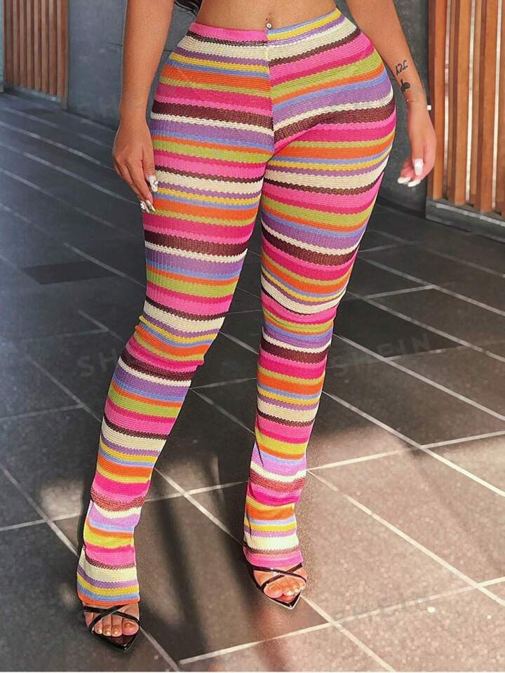 Striped Print Pants | SHEIN